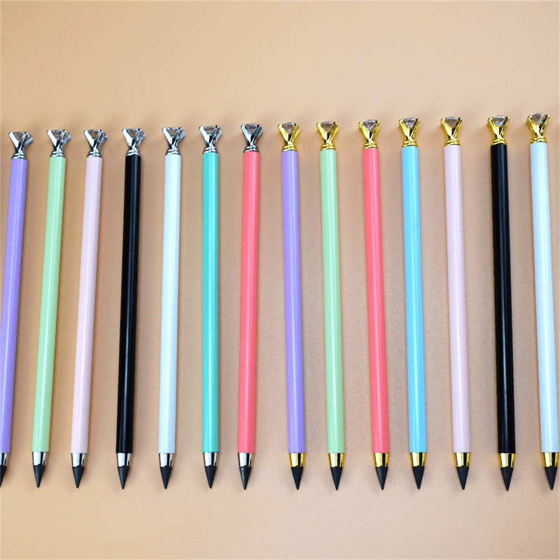 2pcs Diamond Shape Kids Metal Pencils Graphene