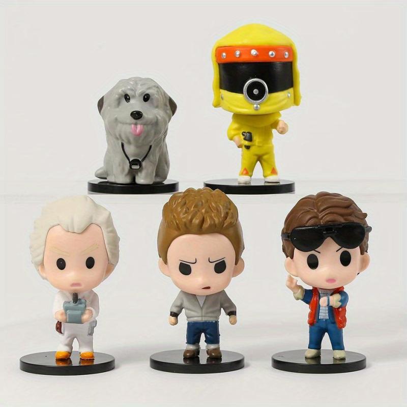 5pcs Marty Dr Brown Biff Movie Character Figures Model Toys Gift