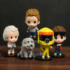 5pcs Marty Dr Brown Biff Movie Character Figures Model Toys Gift