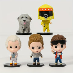 5pcs Marty Dr Brown Biff Movie Character Figures Model Toys Gift
