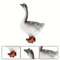 Farm Animal Playset PVC Kid Toy Gift with Hen Goose Duck Figures