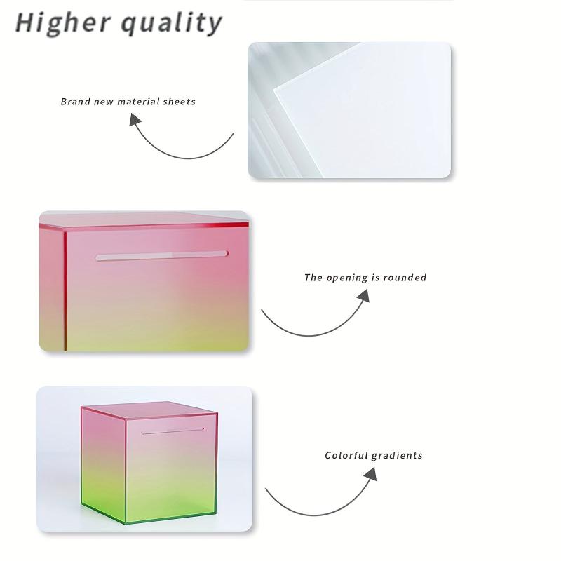 Gradient Acrylic Piggy Bank for Adults