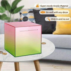 Gradient Acrylic Piggy Bank for Adults