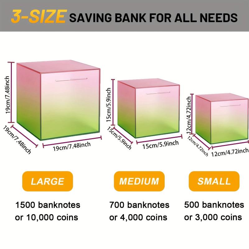 Gradient Acrylic Piggy Bank for Adults