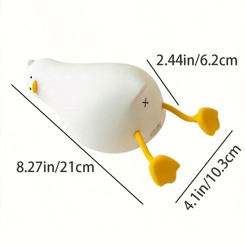 Duck Night Light Led Squishy Animal Silicone Kids Lamp USB Charging