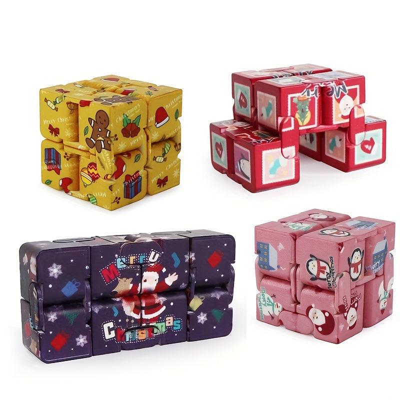 Christmas Infinity Magic Cube Anxiety Relief Wear Time Fingertip Flip Cube