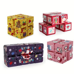 Christmas Infinity Magic Cube Anxiety Relief Wear Time Fingertip Flip Cube