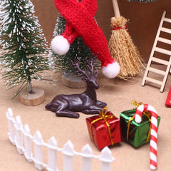Elf Door Christmas Decoration Mini Fairy Scene Toy Set