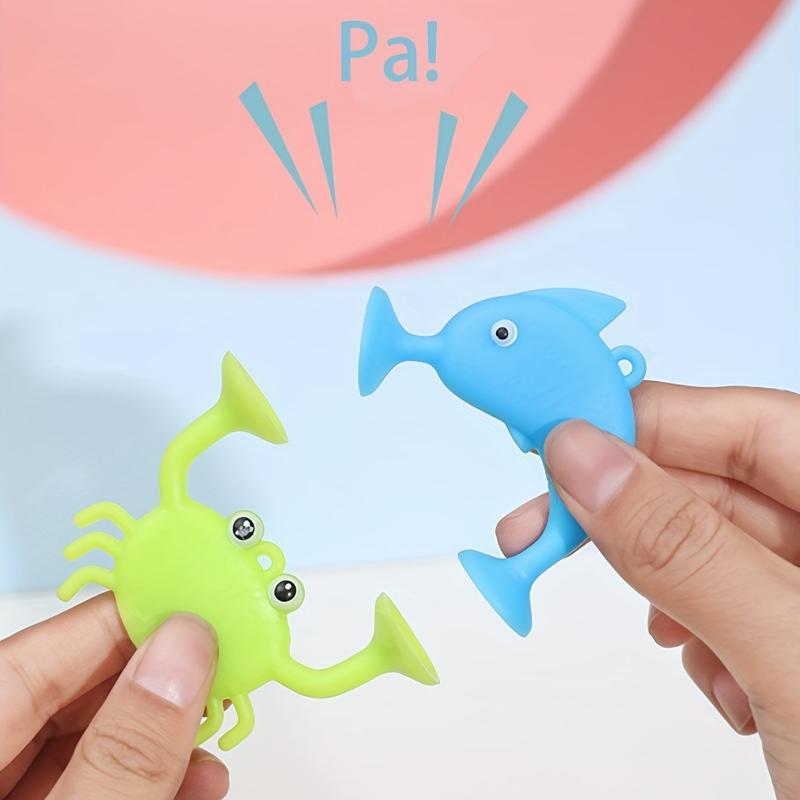 9Pcs Baby Sucker Toy Ocean Animal Bath Toys Kids Gift
