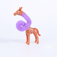 Sensory Stretch Pop Tube Fidget Toy Giraffe Decompress 1pc 2pcs