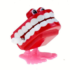 Halloween Clockwork Toy Jumping Teeth On Chain Pumpkin Skull