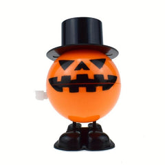 Halloween Clockwork Toy Jumping Teeth On Chain Pumpkin Skull