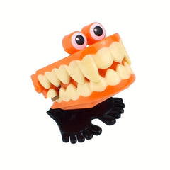 Halloween Clockwork Toy Jumping Teeth On Chain Pumpkin Skull