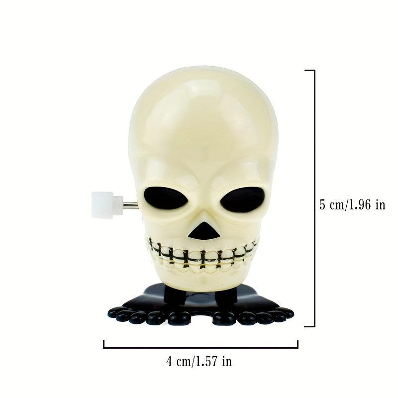 Halloween Clockwork Toy Jumping Teeth On Chain Pumpkin Skull