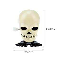 Halloween Clockwork Toy Jumping Teeth On Chain Pumpkin Skull