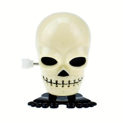 Halloween Clockwork Toy Jumping Teeth On Chain Pumpkin Skull