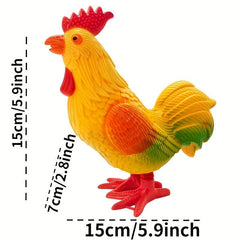 Wind Up Rooster Educational Toy for Jumping and Learning