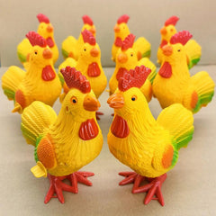 Wind Up Rooster Educational Toy for Jumping and Learning