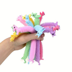 20pcs Unicorn Pull Worm Noodle Fidget Toys Stress Relief Autism Vent