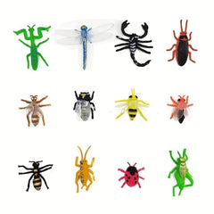 12pcs Mini Flying Insect Model Toys For Children Simulation Insect Decoration
