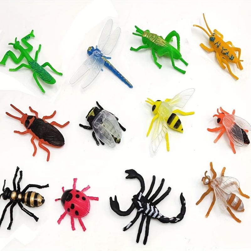 12pcs Mini Flying Insect Model Toys For Children Simulation Insect Decoration