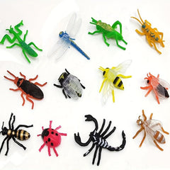 12pcs Mini Flying Insect Model Toys For Children Simulation Insect Decoration