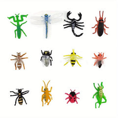 12pcs Mini Flying Insect Model Toys For Children Simulation Insect Decoration