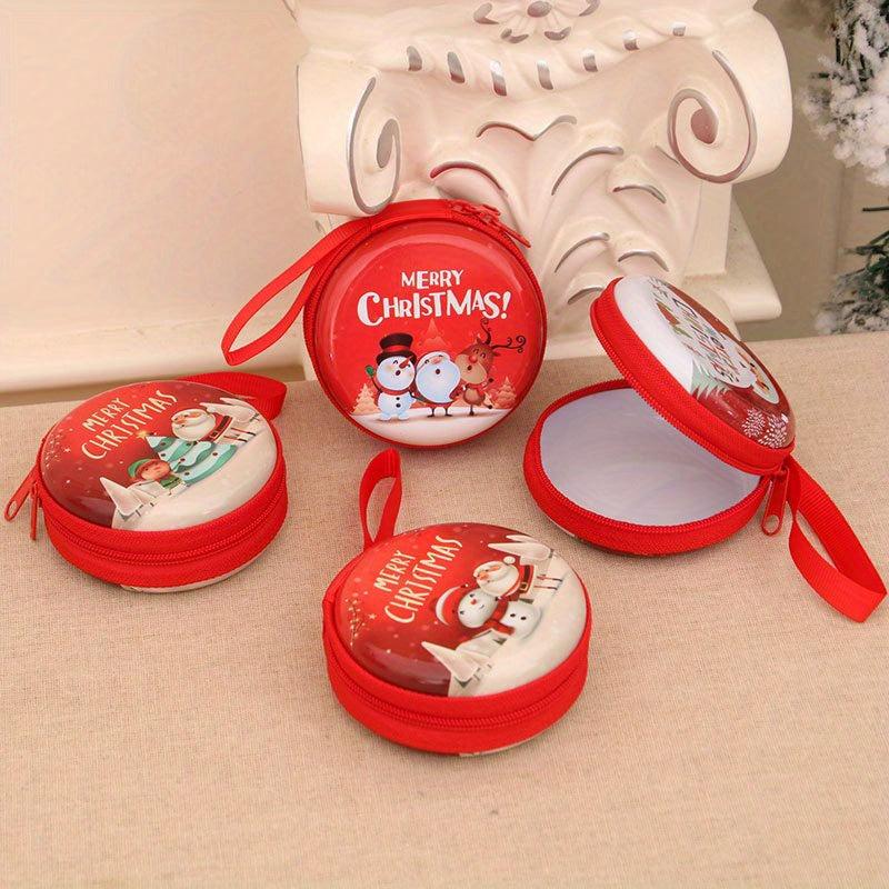 Christmas Iron Coin Purse for Kids with Small Tree Decoration