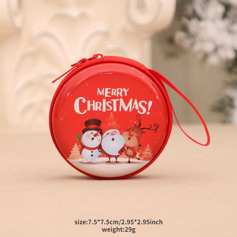 Christmas Iron Coin Purse for Kids with Small Tree Decoration