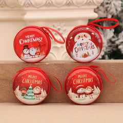Christmas Iron Coin Purse for Kids with Small Tree Decoration