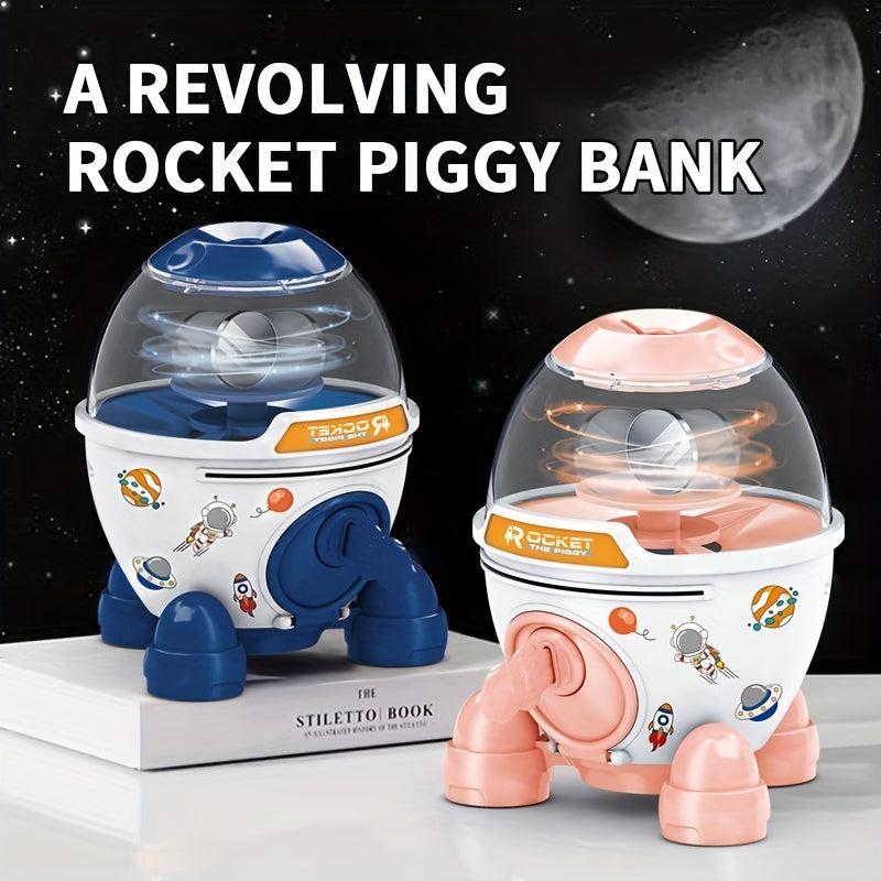 Mini Piggy Bank Space Rocket Astronaut Gift Money Toy