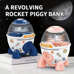 Mini Piggy Bank Space Rocket Astronaut Gift Money Toy