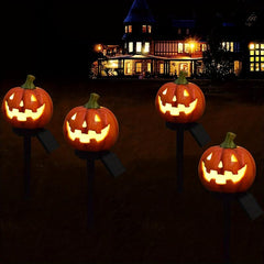 Halloween Pumpkin Resin Solar Lights Outdoor Waterproof Decoration