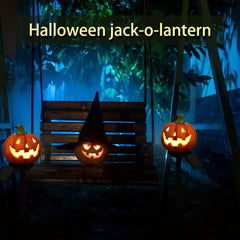 Halloween Pumpkin Resin Solar Lights Outdoor Waterproof Decoration