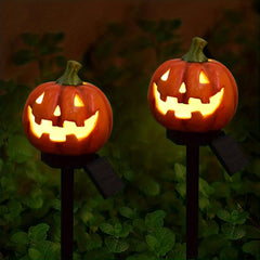 Halloween Pumpkin Resin Solar Lights Outdoor Waterproof Decoration