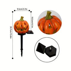 Halloween Pumpkin Resin Solar Lights Outdoor Waterproof Decoration
