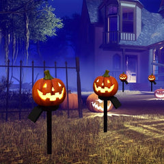 Halloween Pumpkin Resin Solar Lights Outdoor Waterproof Decoration