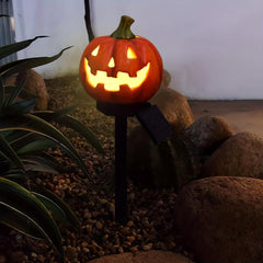 Halloween Pumpkin Resin Solar Lights Outdoor Waterproof Decoration