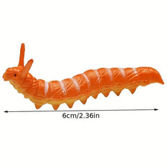 Simulated Caterpillar Cabbage Worm Reptile Insect Model Prank Toy