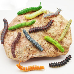 Simulated Caterpillar Cabbage Worm Reptile Insect Model Prank Toy