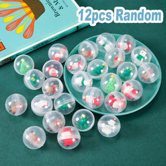 12pcs Christmas Random Twist Egg Toy Christmas Doll Interactive Twist Egg Toy