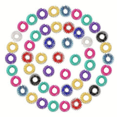 Mini Spring Finger Massage Rings - Set of 10 or 20pcs