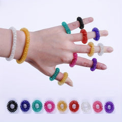 Mini Spring Finger Massage Rings - Set of 10 or 20pcs