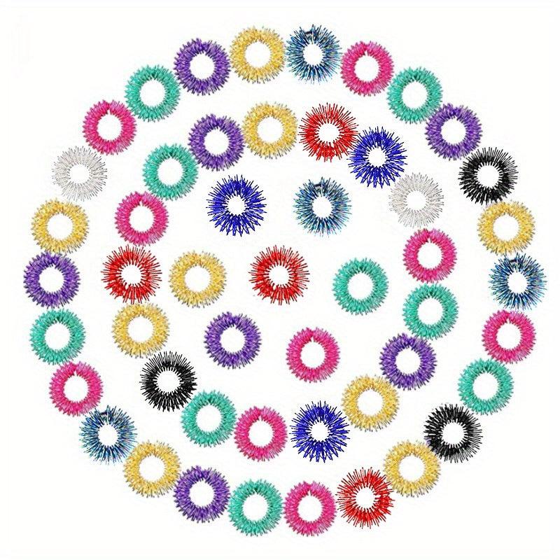 Mini Spring Finger Massage Rings - Set of 10 or 20pcs
