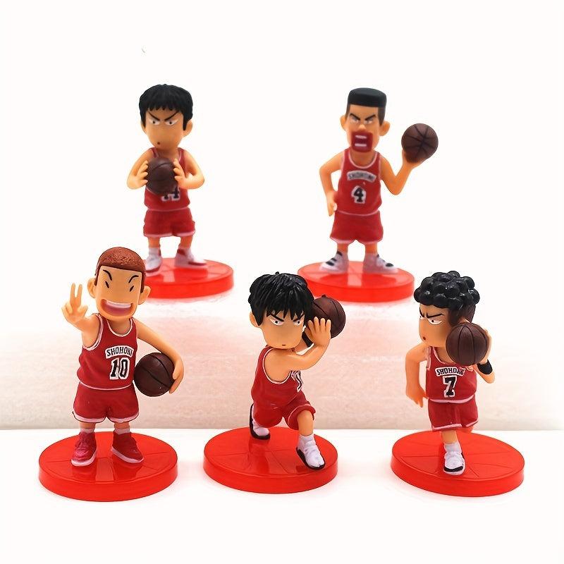 5-Piece Basketball Cartoon Anime Figures Set - Ideal Birthday or Christmas Gift