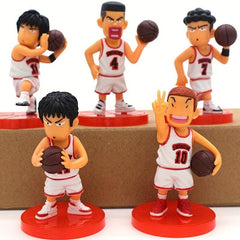 5-Piece Basketball Cartoon Anime Figures Set - Ideal Birthday or Christmas Gift