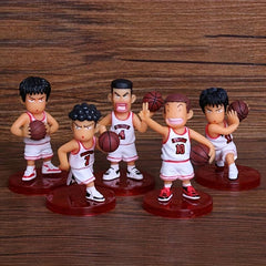 5-Piece Basketball Cartoon Anime Figures Set - Ideal Birthday or Christmas Gift