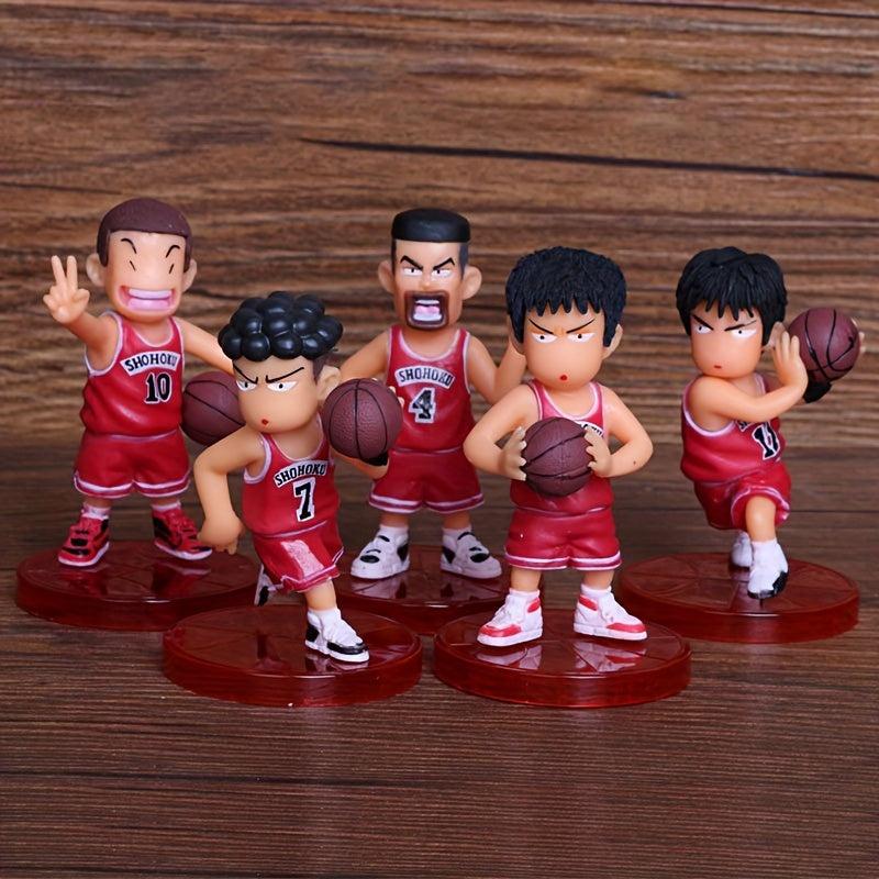 5-Piece Basketball Cartoon Anime Figures Set - Ideal Birthday or Christmas Gift