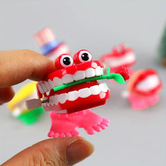 7pcs Chattering Teeth Funny Walking Toy, Halloween Party Favors