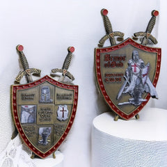 Shield Challenge Coin Armor Of God Military Coin Knight Fencing Equipment